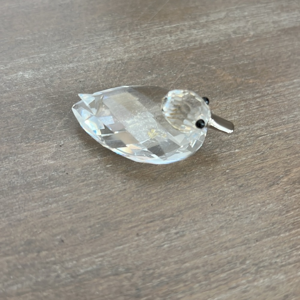SWAROVSKI Crystal Duck w Silver Beak Figurine - Picture 4 of 6